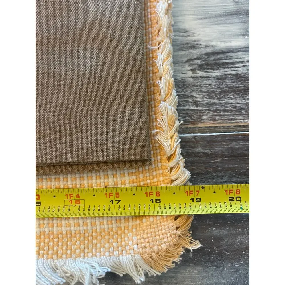 Matters Placemat and Napkin Set of 4 Vintage Orange & Brown